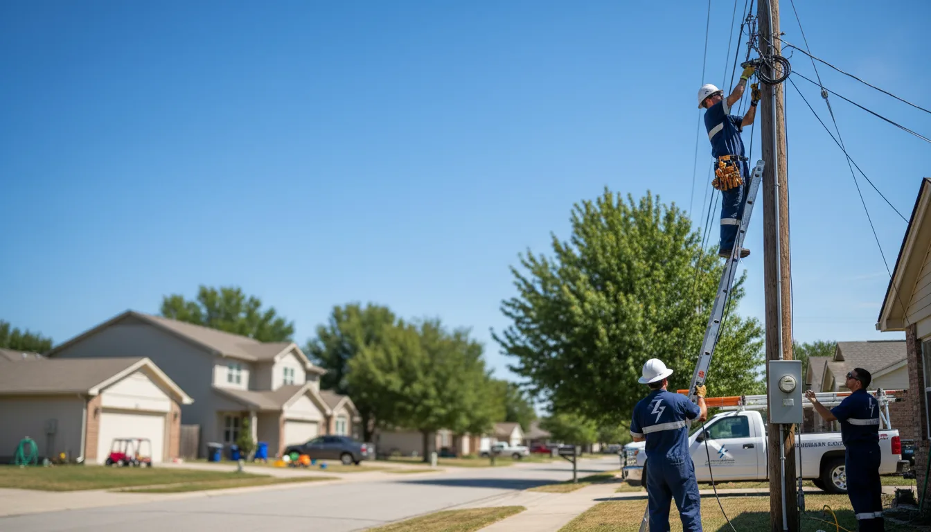 Residential electrician providing installation services in Elkhart, TX